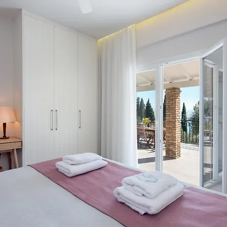 Villa Elevate Your Corfu Retreat Lucky - Tranquil Hillside Oasis With Private Pool, Spectacular Sea Views, And Tailored Luxury